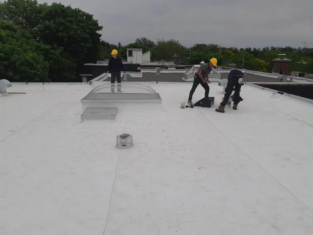 Roofing project in Montreal