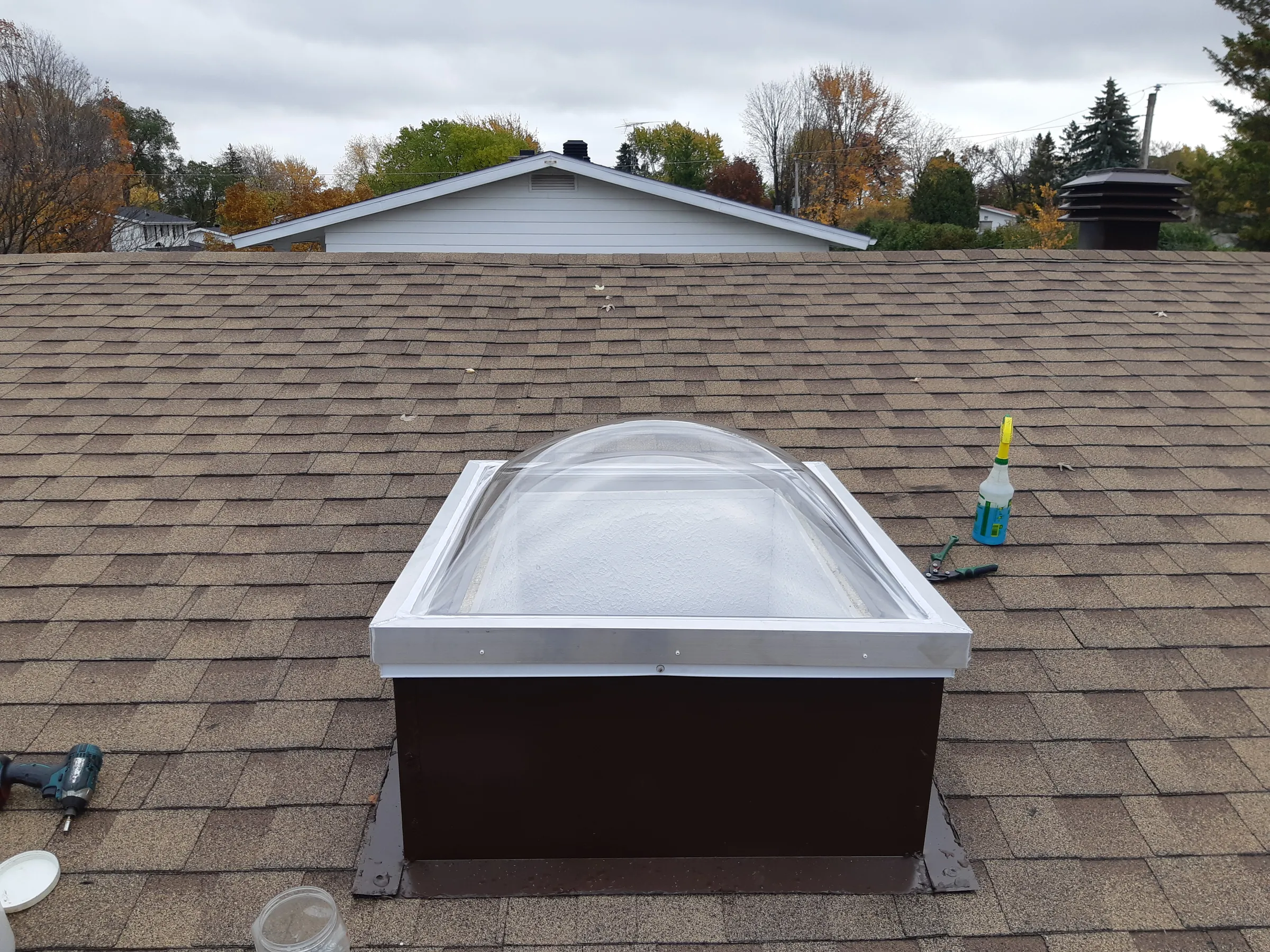 Acrylic dome skylights